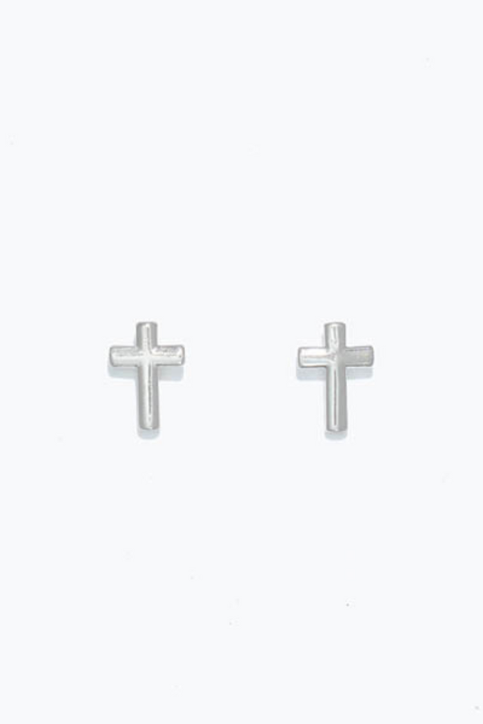 Silver Cross Earrings