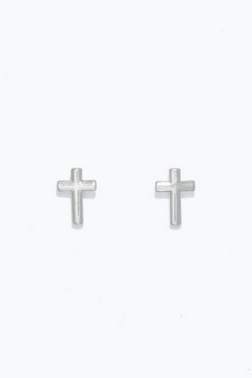 Silver Cross Earrings