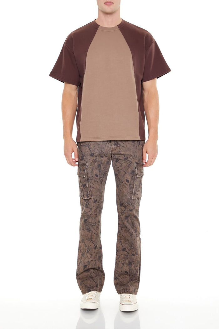 Slim-Fit Leaf Print Cargo Pants
