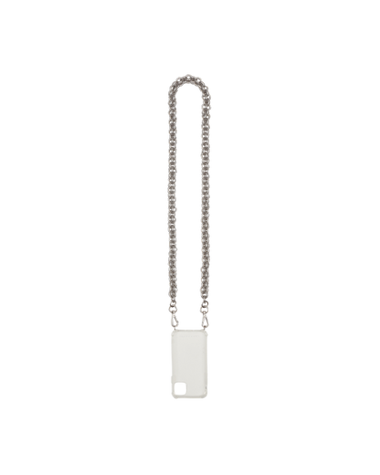 1017 Alyx 9SM Iphone Case 11 W Small Chunky Chain Trasparent/Silver Tech and Audio Phone Cases AAUTH0012OT08 MTY0001