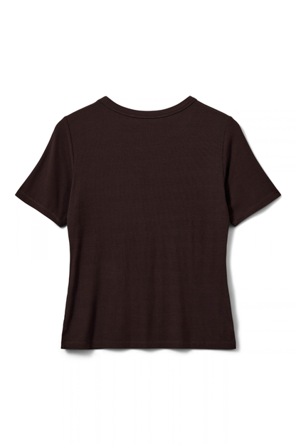 Sofie Schnoor SNOS414 Nataliasw T‑shirt – Dark Plum by Sofie Schnoor. Shop Sofie Schnoor at Dotique.