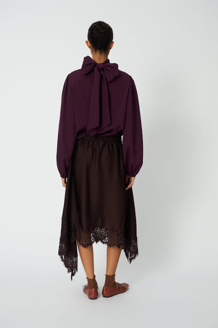 Back view of Stella Nova Bow Blouse Beetroot by Stella Nova. Shop Stella Nova at Dotique
