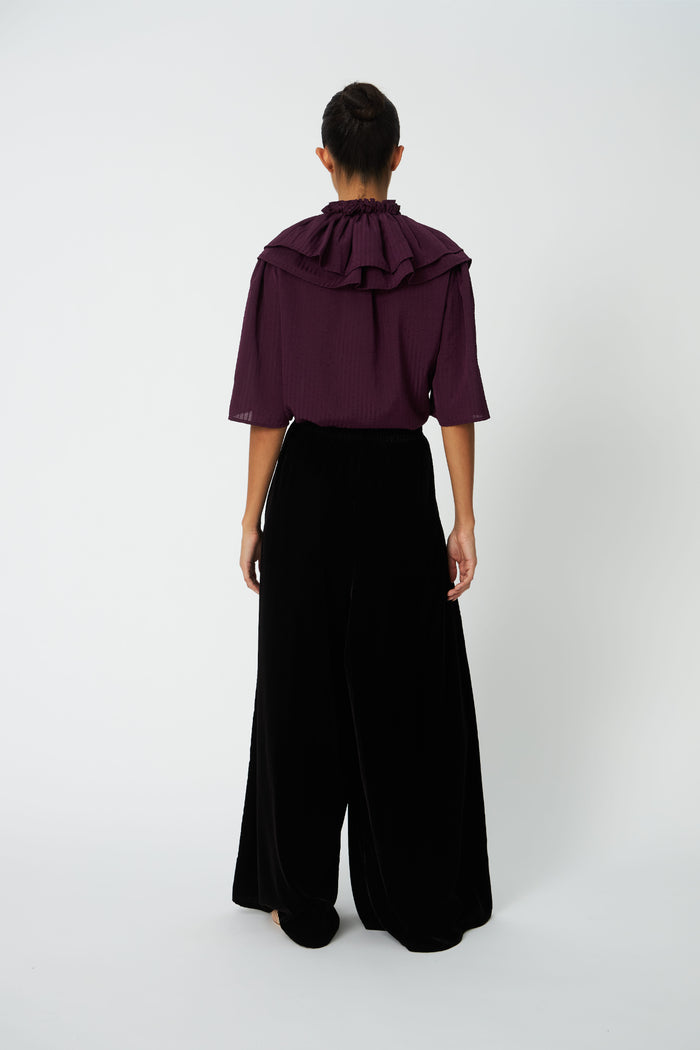 Back view of Stella Nova Frill Top Beetroot by Stella Nova Shop Stella Nova at Dotique