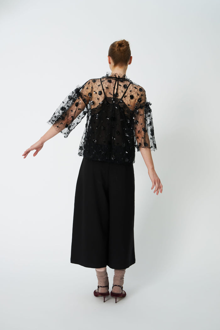 Back view of Stella Nova Sequins Mesh Blouse by Stella Nova Shop Stella Nova at Dotique