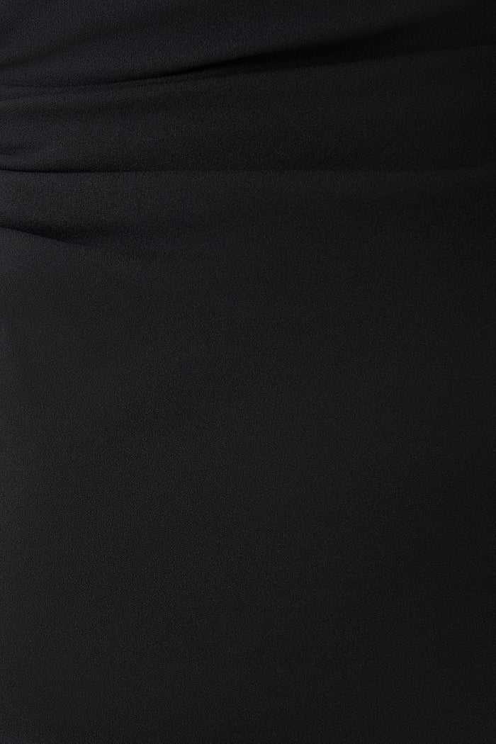 Thalyn Crepe Maxi Dress With Split - Black