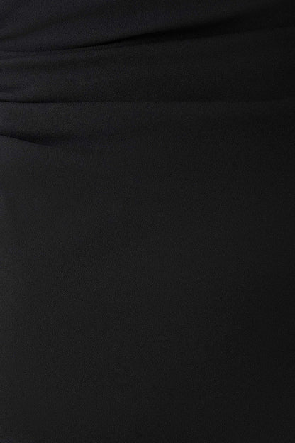 Thalyn Crepe Maxi Dress With Split - Black