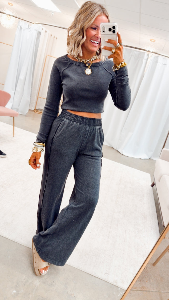 The Arabella Two Piece Set-Black