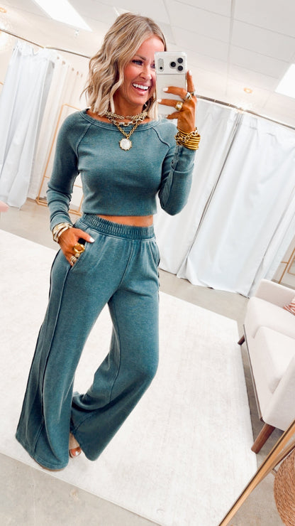 The Arabella Two Piece Set-Deep Jungle