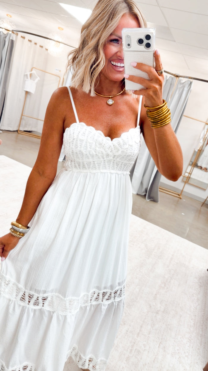 The Aurelle Crochet Maxi Dress