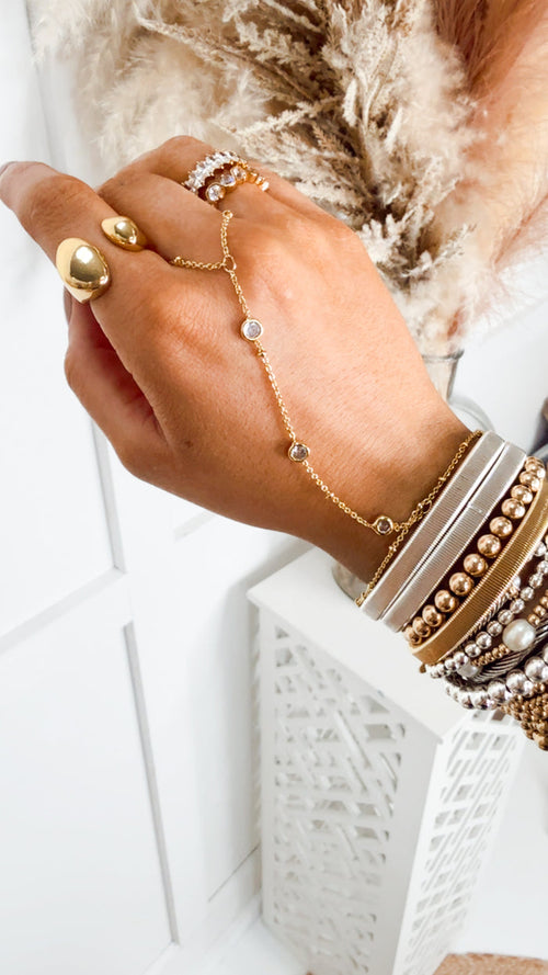 The Aurora Touch Hand Chain-Gold