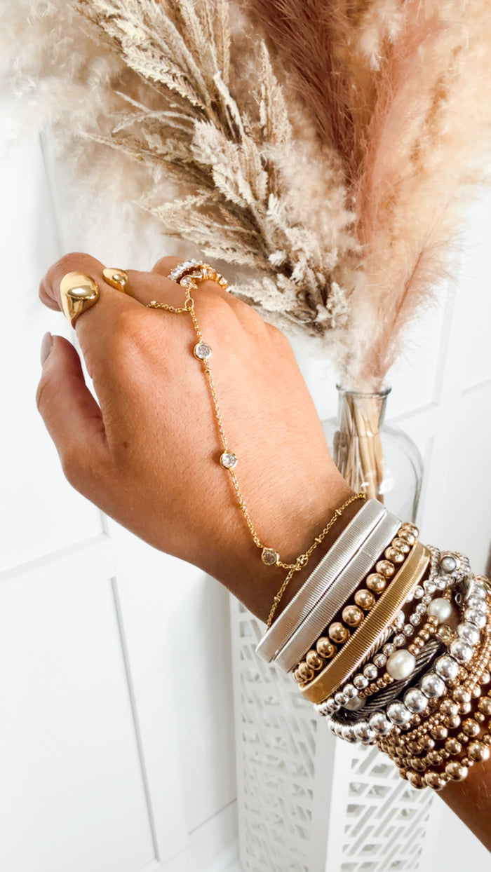 The Aurora Touch Hand Chain-Gold