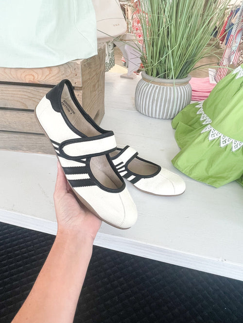 The Black & White Peyton Ballet Sneaker