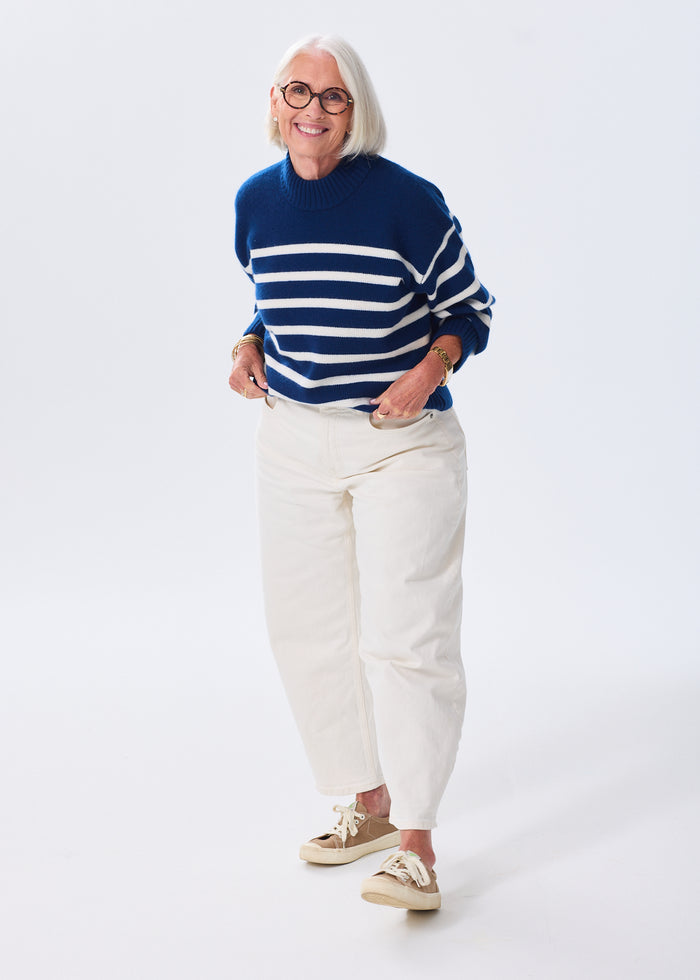 The Cashmere Crewneck - Striped - Discontinued Color