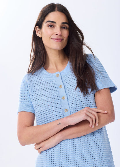 The Cotton Crochet Henley Dress