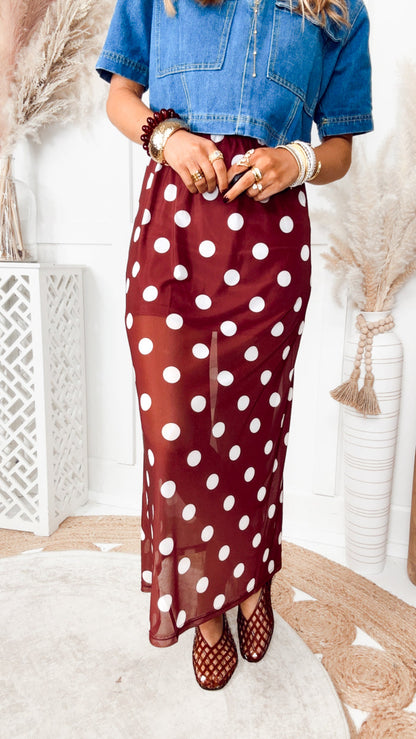 The Dainty Dot Midi Skirt