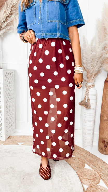 The Dainty Dot Midi Skirt