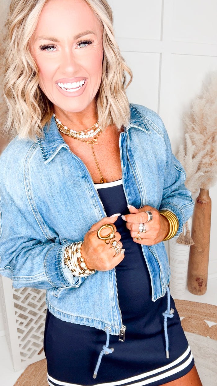 The Denim Icon Bomber Jacket