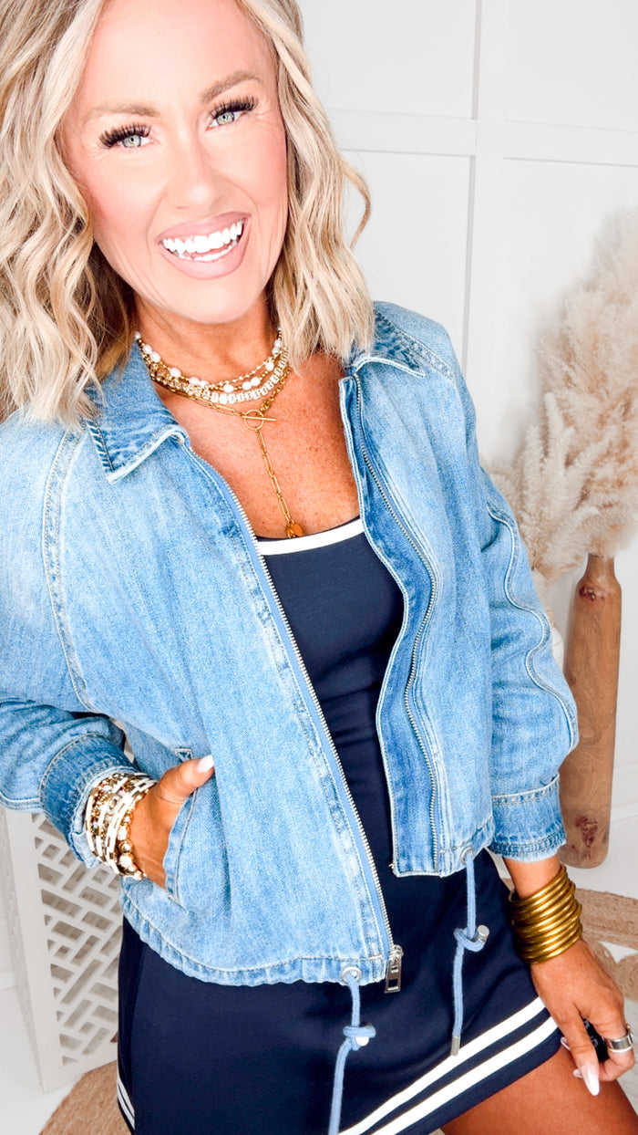 The Denim Icon Bomber Jacket
