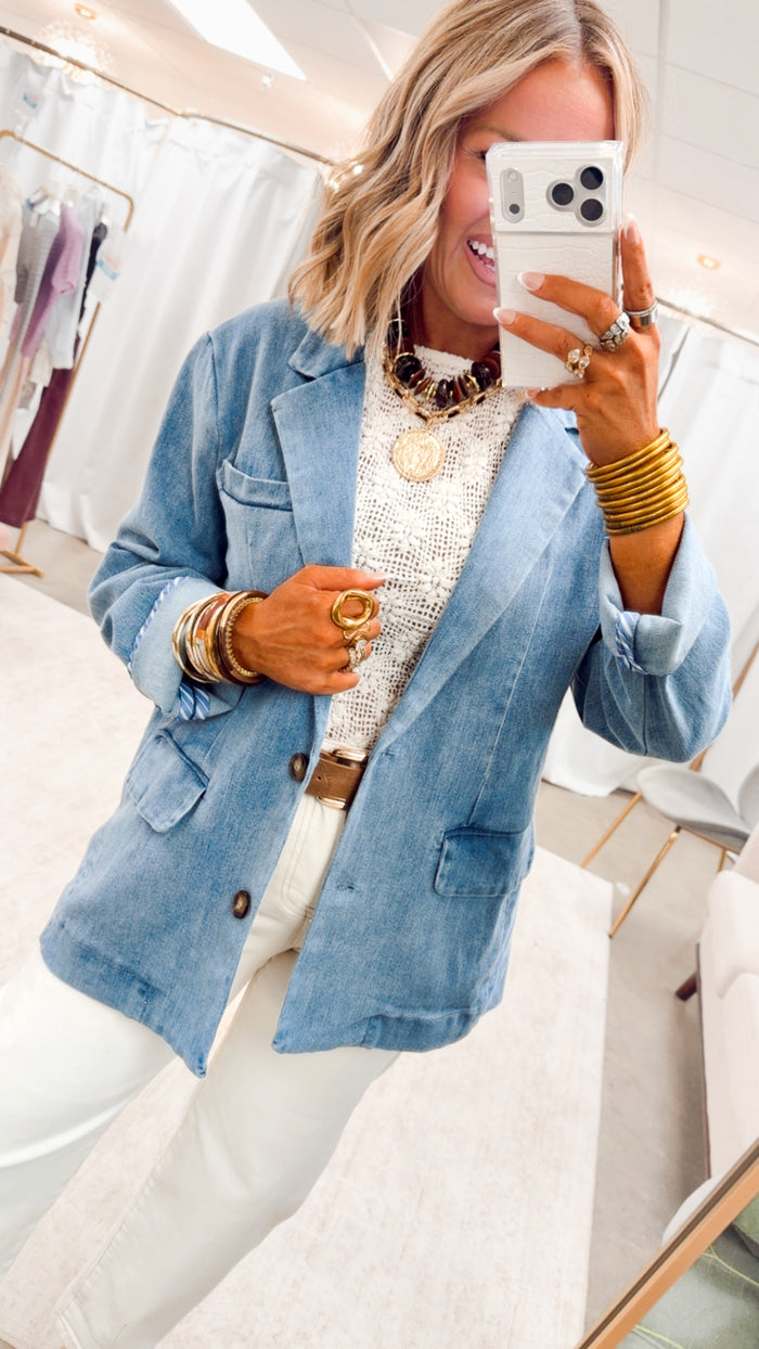 The Denim Obsession Blazer