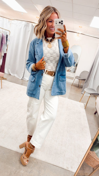 The Denim Obsession Blazer