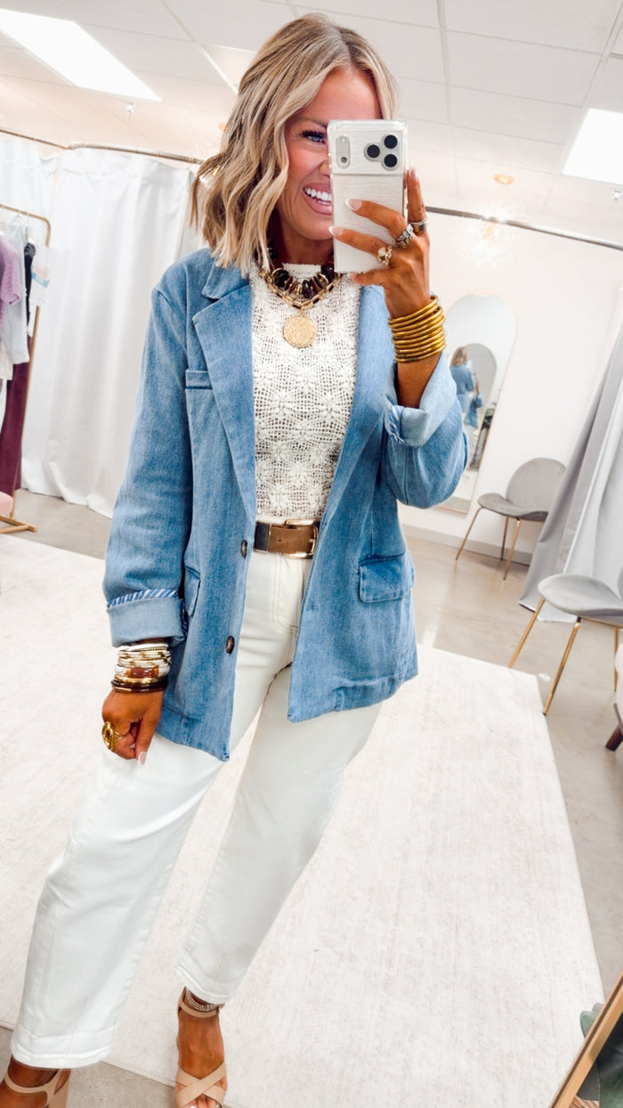 The Denim Obsession Blazer
