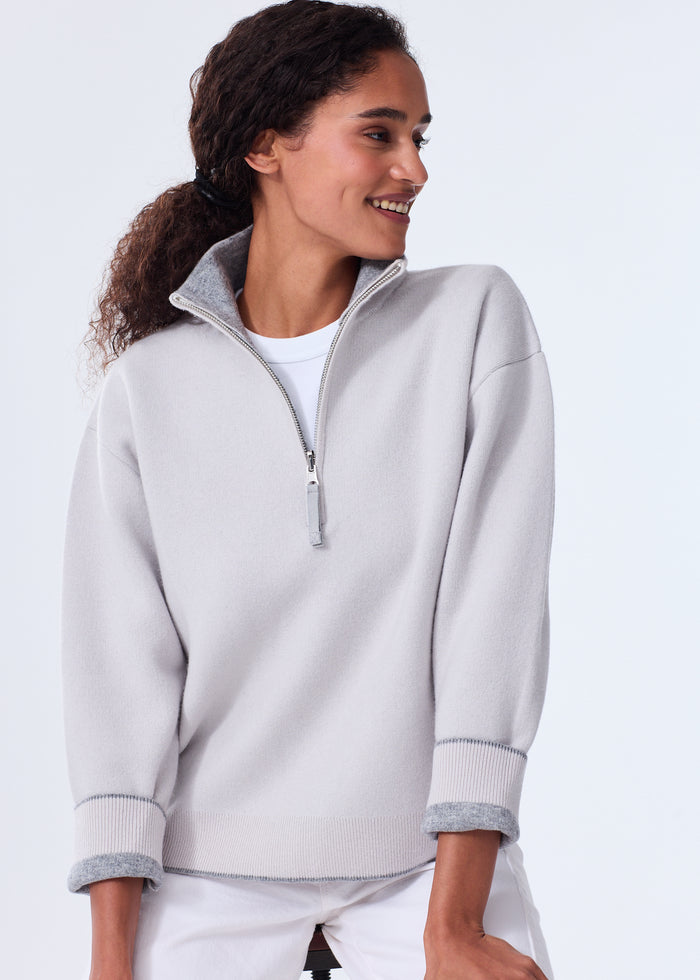 The Double Faced Zip-Up Sweater - Discontinued Style