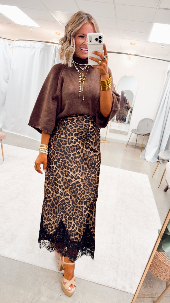 The Leopard Lace Maxi Skirt