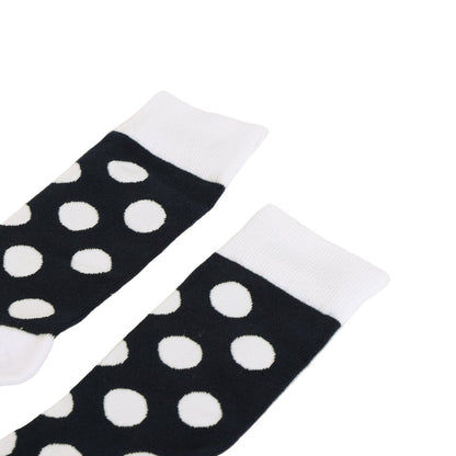 Puffin polka dots socks on a white background