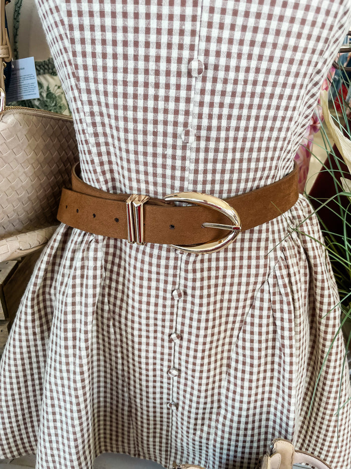The Oval Allure Belt-Cognac