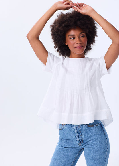 The Pintuck Peplum Blouse - Discontinued Style