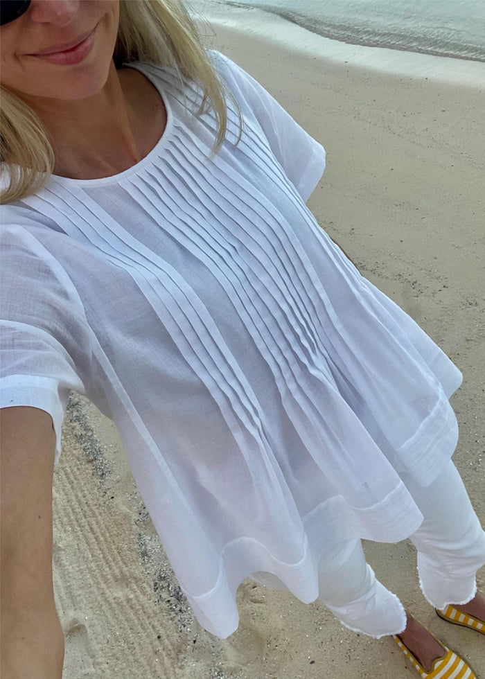 The Pintuck Peplum Blouse - Discontinued Style
