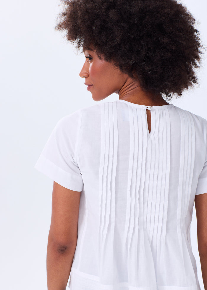 The Pintuck Peplum Blouse - Discontinued Style
