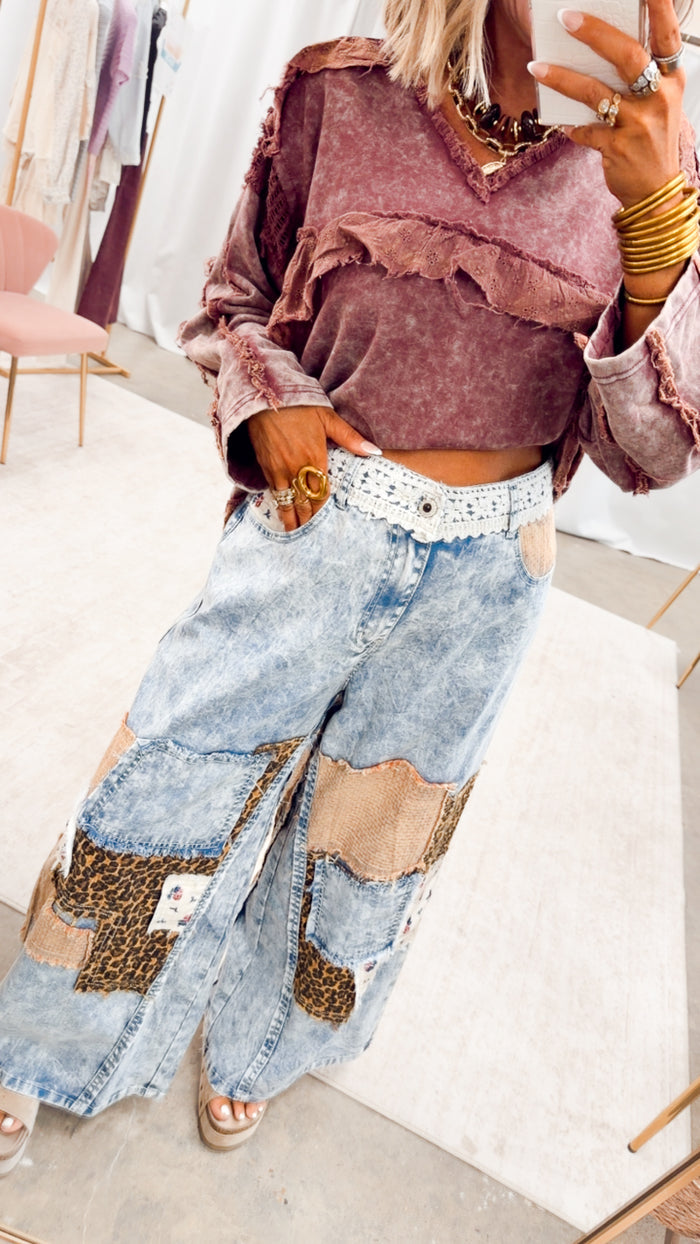 The Retro Rhapsody Top-Burgundy