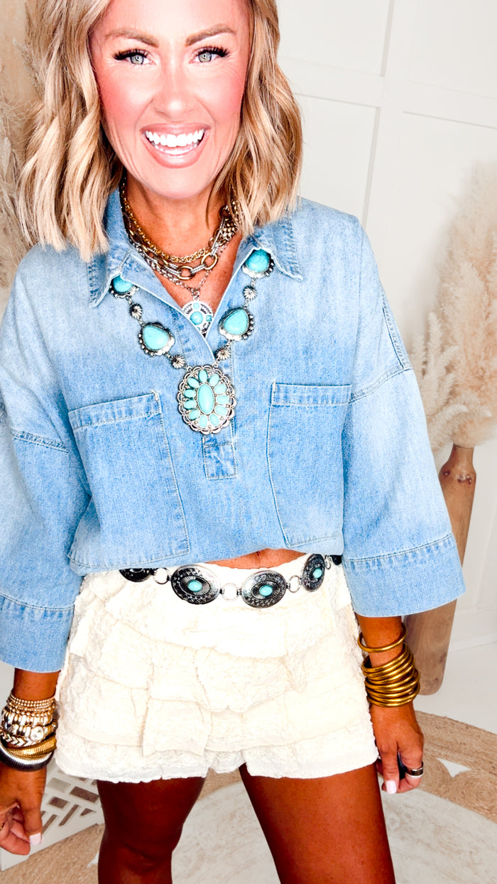 The Scottie Ruffle Skort-Cream