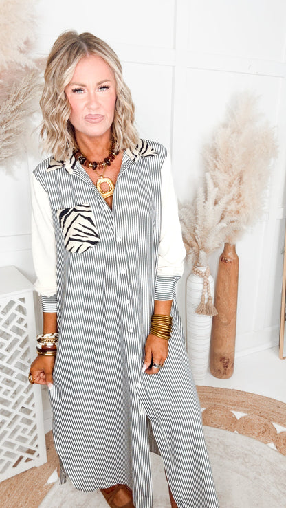 The Wild at First Stripe Dress