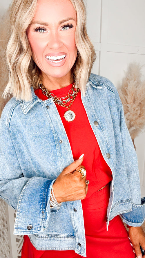 The Winston Cropped Denim Jacket