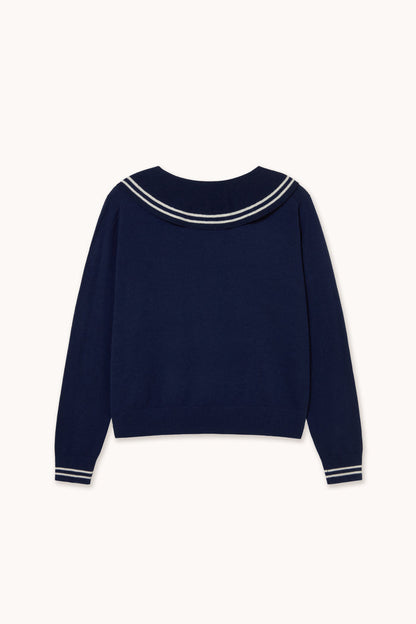 Tiny Big Sister Sailor Polo AW26-674 navy jumper Shop Tiny Big Sister at Dotique