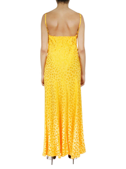 Tonal Patterned Charmeuse Dress