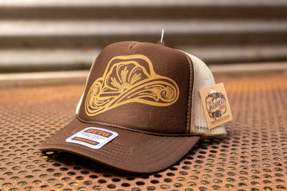 Tooled Cowboy Hat Graphic Cap Neutral Splits