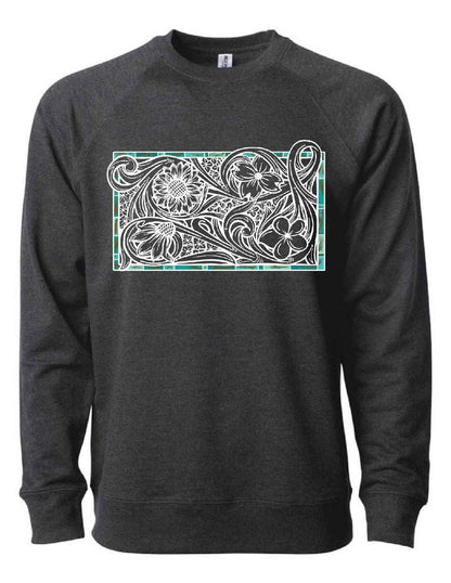 Tooled Floral Crewneck Sweatshirt