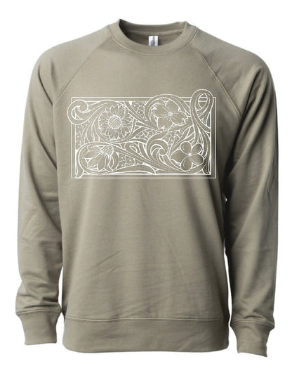 Olive / White Floral / Small
