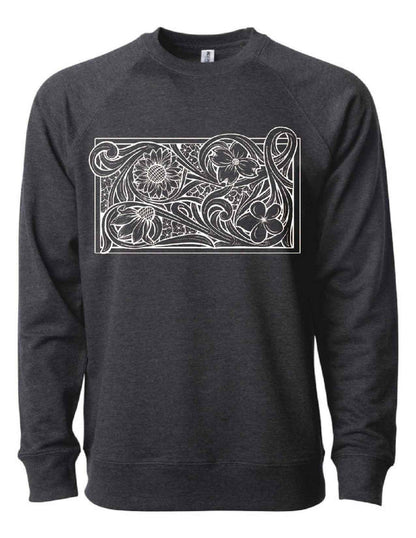 Tooled Floral Crewneck Sweatshirt