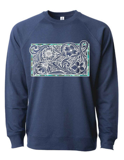Tooled Floral Crewneck Sweatshirt