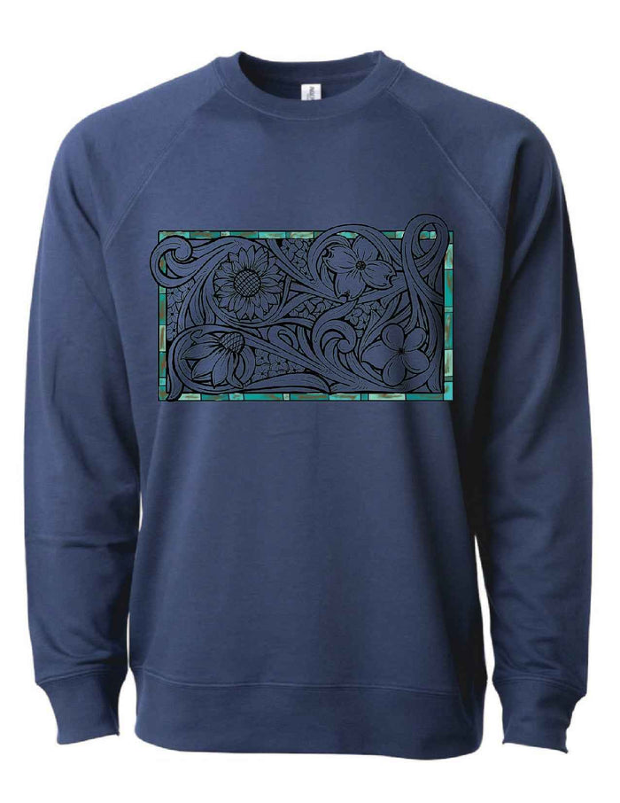 Tooled Floral Crewneck Sweatshirt