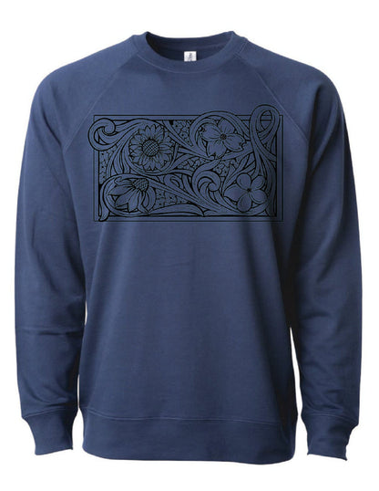 Tooled Floral Crewneck Sweatshirt