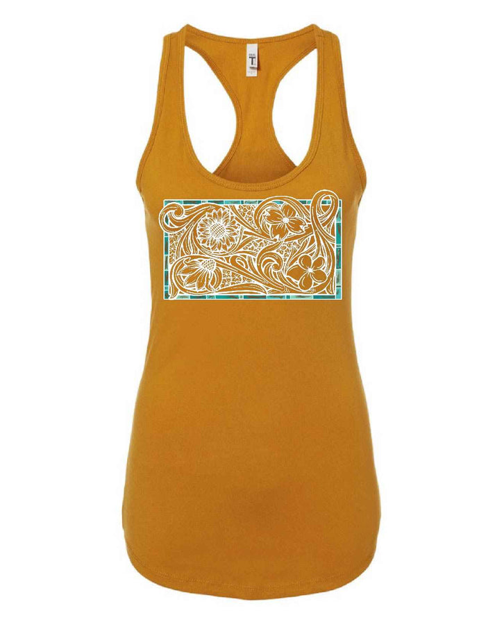Tooled Floral Tank