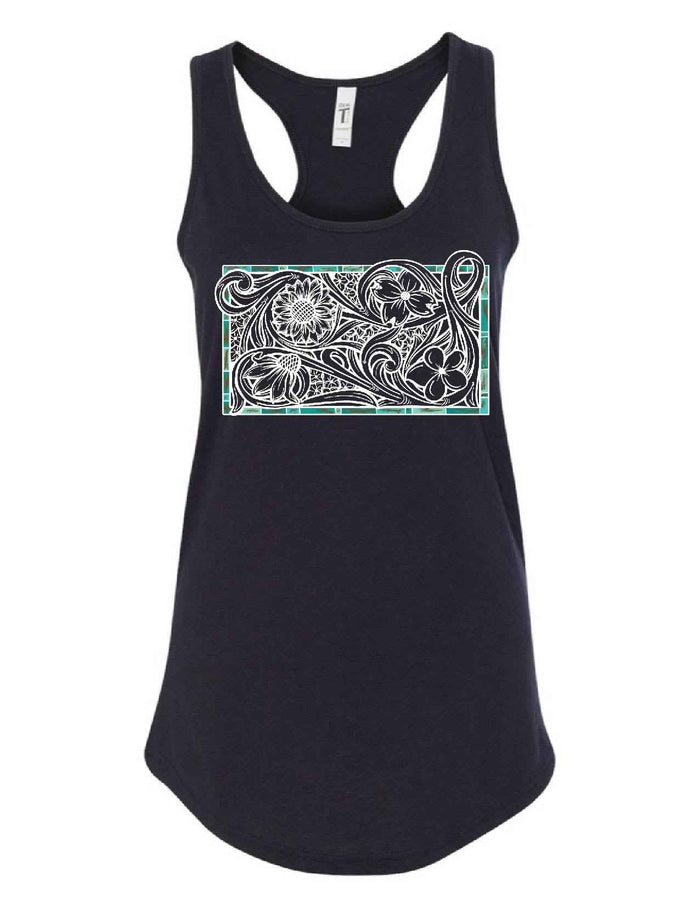 Tooled Floral Tank