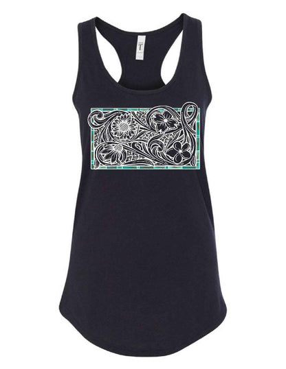 Tooled Floral Tank