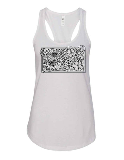 Tooled Floral Tank