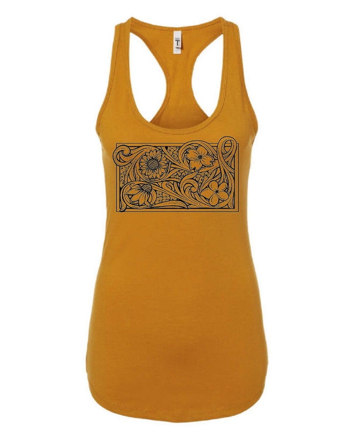 Tooled Floral Tank